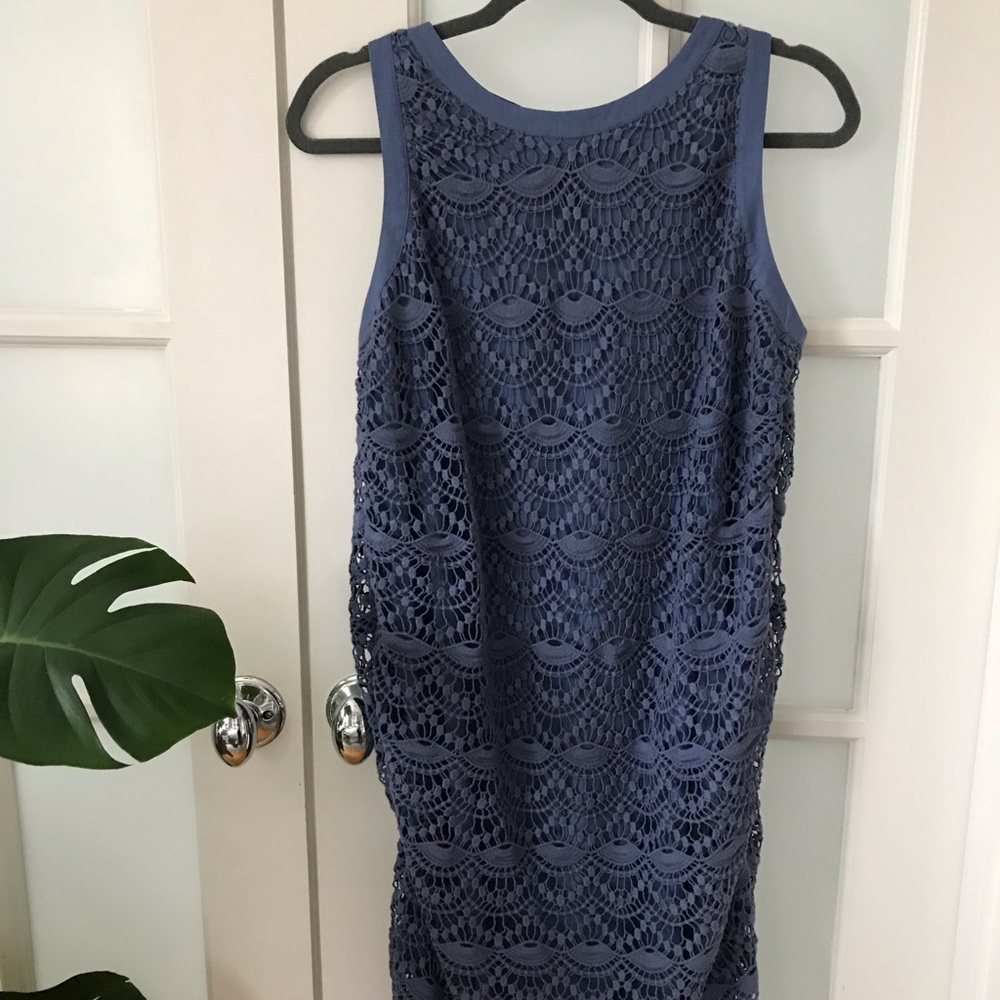 Like New: Loft fully lined crocheted shift dress